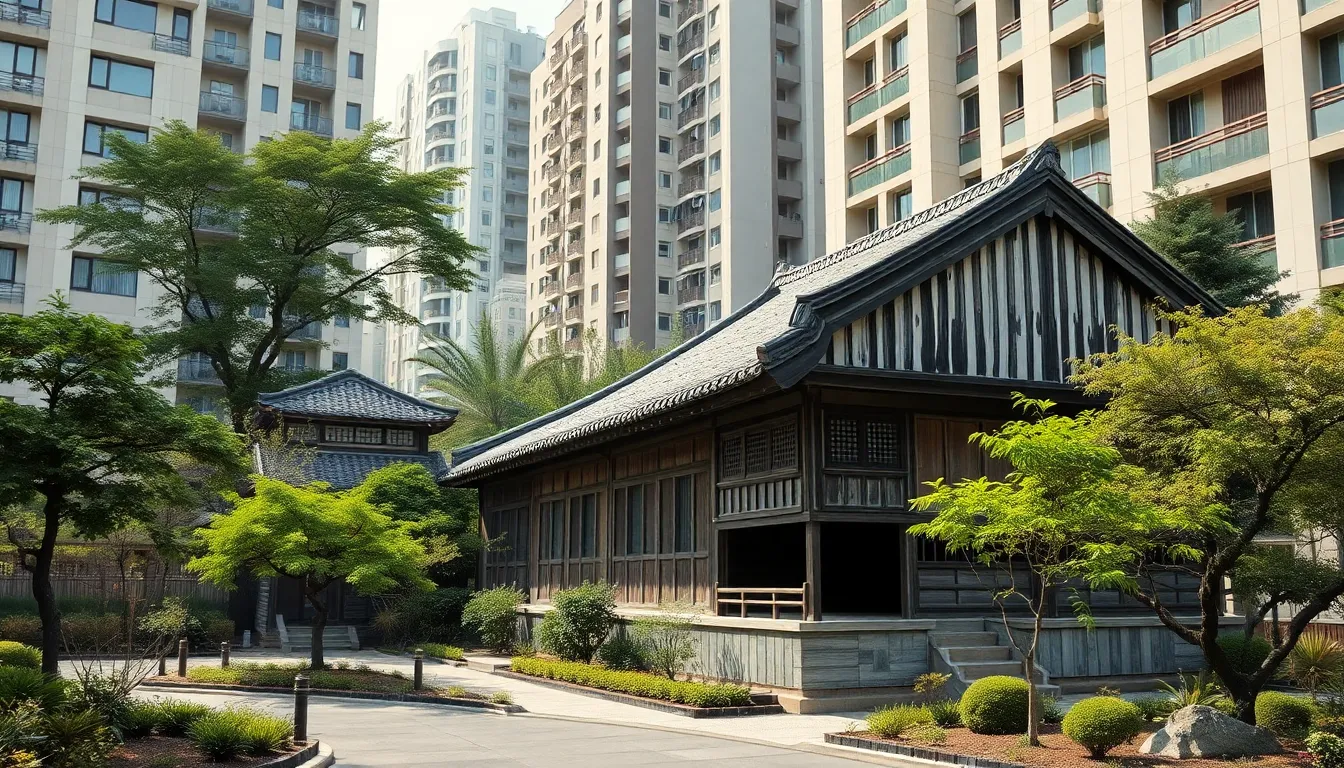 역사적인 건축물과 현대적인 건물이 조화롭게 어우러진 도시 풍경